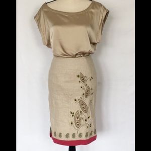 Linen Laundry by Shelli Segal Pencil Skirt 0